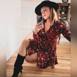 A.L.C Red silk mini dress, sz 6